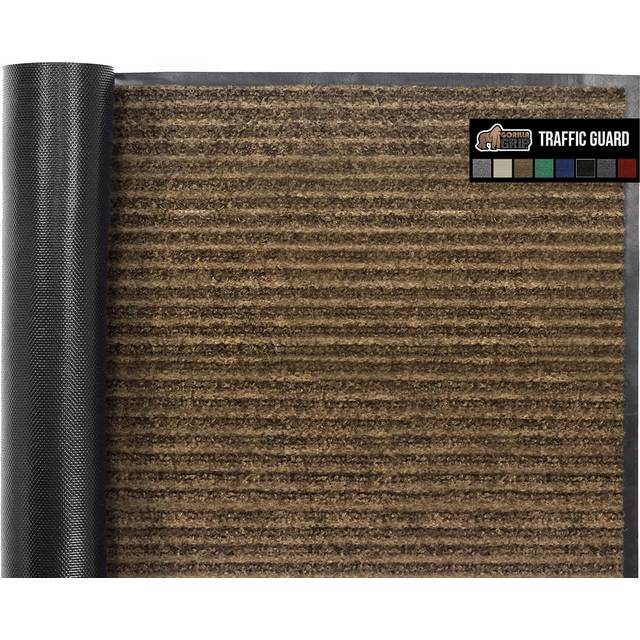 Gorilla Grip Waterproof Heavy Duty Traffic Guard Doormat  Stain and Fade Resistant  Durable Rubber  Low Profile Door Mat  Shoe S