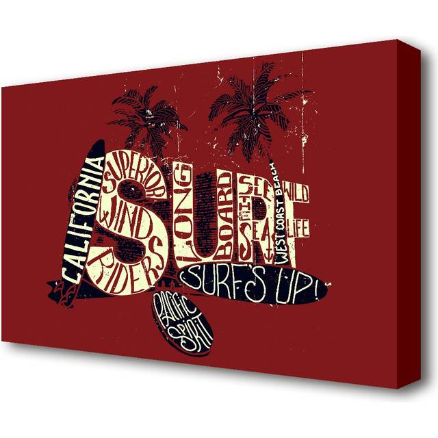 'California Surf' Textual Art Print on Canvas (66 cm H x 101.6 cm W)