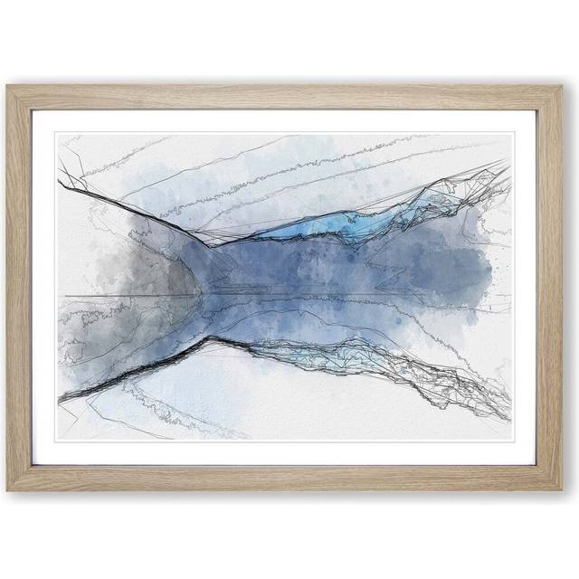 Lake in Haines Alaska in Abstract - Picture Frame Graphic Art Print - Oak (40cm H x 60cm W x 2cm D)