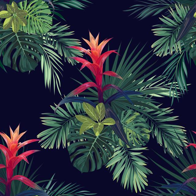 Exotic Hawaiian Fabric Design by MsMoloko - Print (30cm H x 30cm W)
