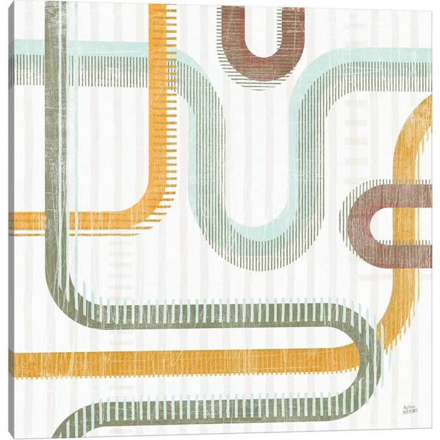 Subway Lines II by Melissa Averinos - Wrapped Canvas Graphic Art (30.48 cm H x 30.48 cm W)