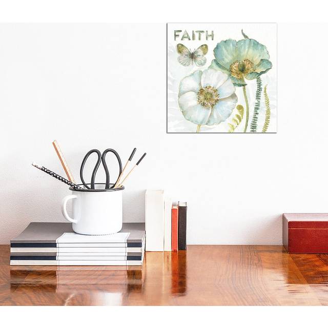 My Greenhouse Flowers Faith by Lisa Audit - Wrapped Canvas Painting (30.48cm H x 30.48cm W x 1.91cm D)