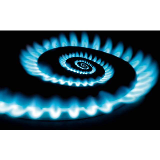 Swasey Close-Up Of Gas Burner by Suljo - Wrapped Canvas Graphic Art (30cm H x 30cm W x 3.8cm D)