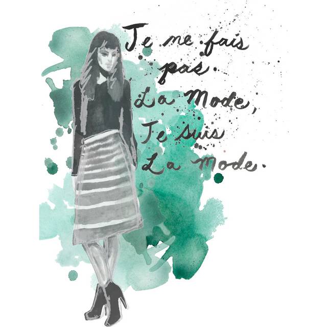 Fashion Quotes I by Naomi McCavitt - Wrapped Canvas Painting (46cm H x 30cm W)