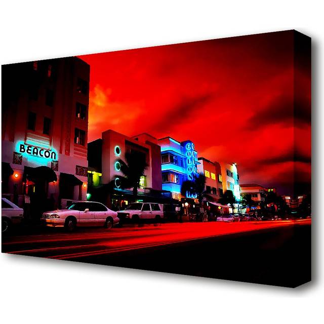Los Angeles Red Glow - Wrapped Canvas Photograph Print (101.6 cm H x 142.2 cm W)