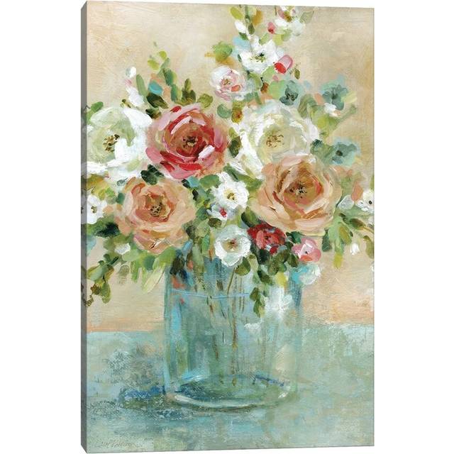 Sun Drenched Arrangements by Carol Robinson - Graphic Art Print on Canvas - Wrapped Canvas (20.32 cm H x 30.48 cm W)
