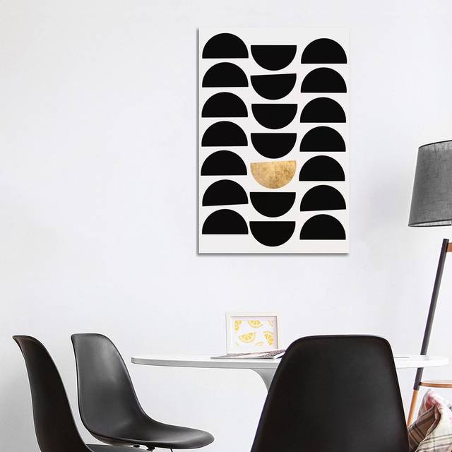 Golden Circle by Kubistika - Wrapped Canvas Graphic Art (101.6cm H x 66.04cm W x 3.81cm D)