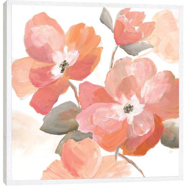 Coral Fantasy I by Nan - Graphic Art Print on Canvas - White Framed (45.72cm H x 45.72cm W x 3.81cm D)