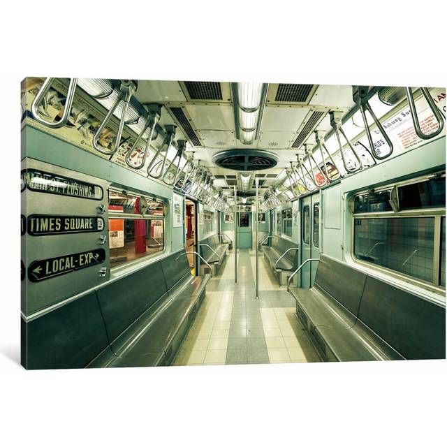 '1963 NYC Subway' Photograph on Wrapped Canvas (66.04 cm H x 45.72 cm W x 3.175 cm D)