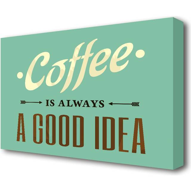 Coffee Always a Good Idea Kitchen - Typography Set on Canvas (35.6 cm H x 50.8 cm W)