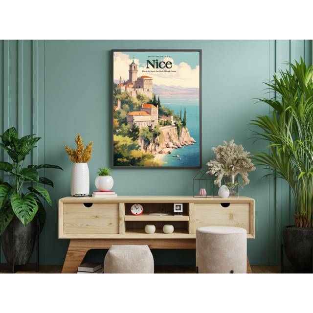 Adall France, Nice Poster (30cm H x 21cm W)