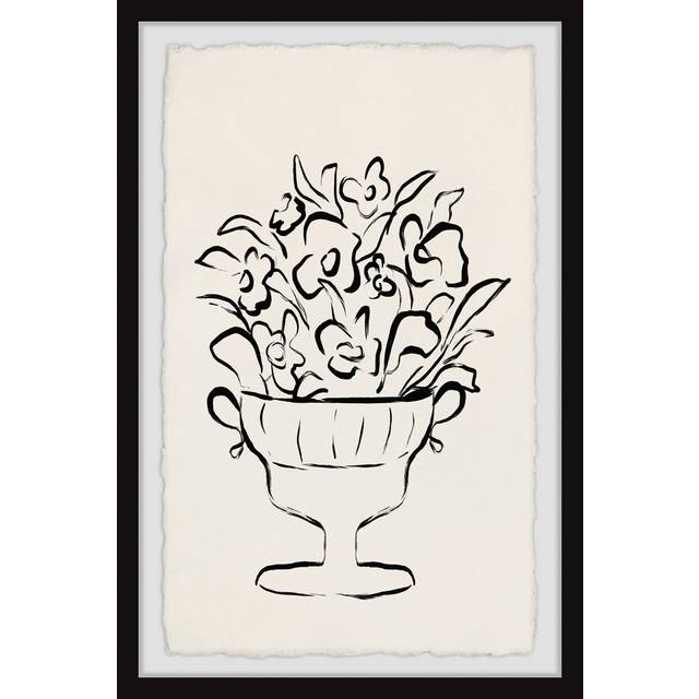 "Wine Cup Flower" Framed Painting Print (61cm H x 41cm W x 3.81cm D)