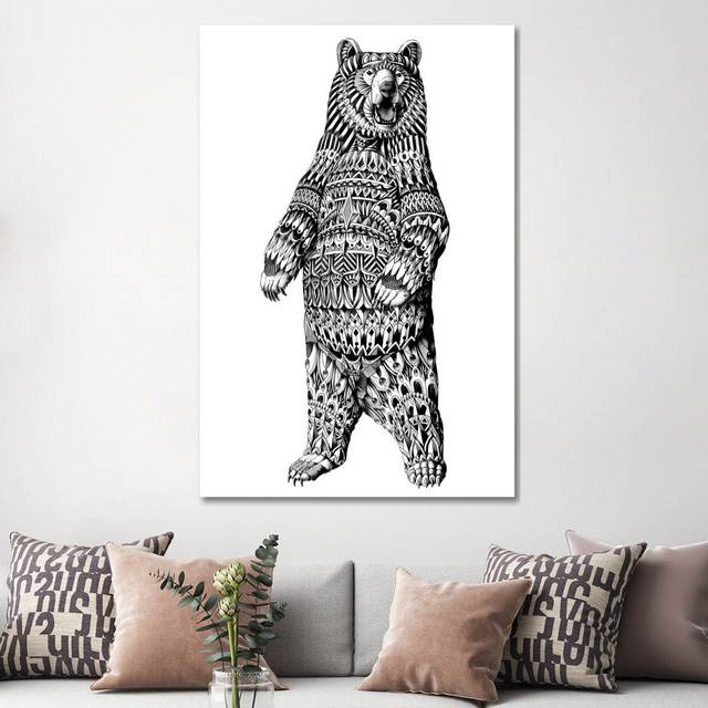 Ornate Grizzly Bear by Bioworkz - Wrapped Canvas Art Prints (152.4cm H x 101.6cm W)