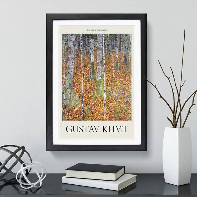 Birch Forest by Pierre-Auguste Renoir - Picture Frame Art Prints - Black (36cm H x 27cm W x 2cm D)