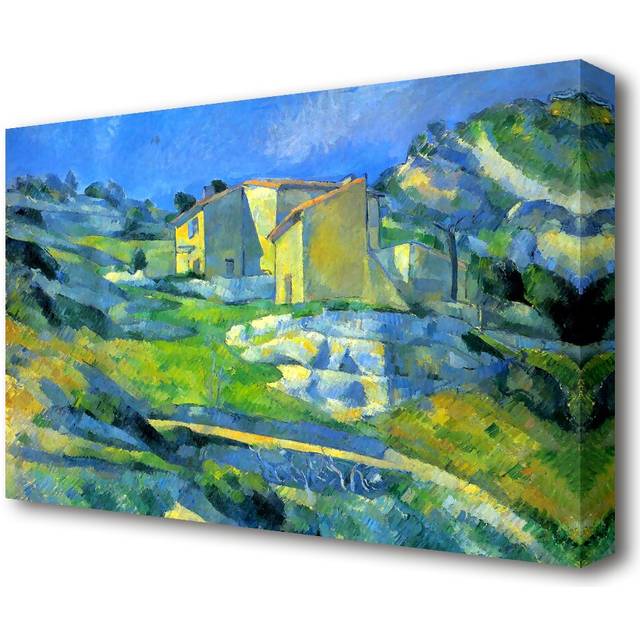House in the Provence by Paul Cezanne - Wrapped Canvas Painting Print (81.3 cm H x 121.9 cm W)