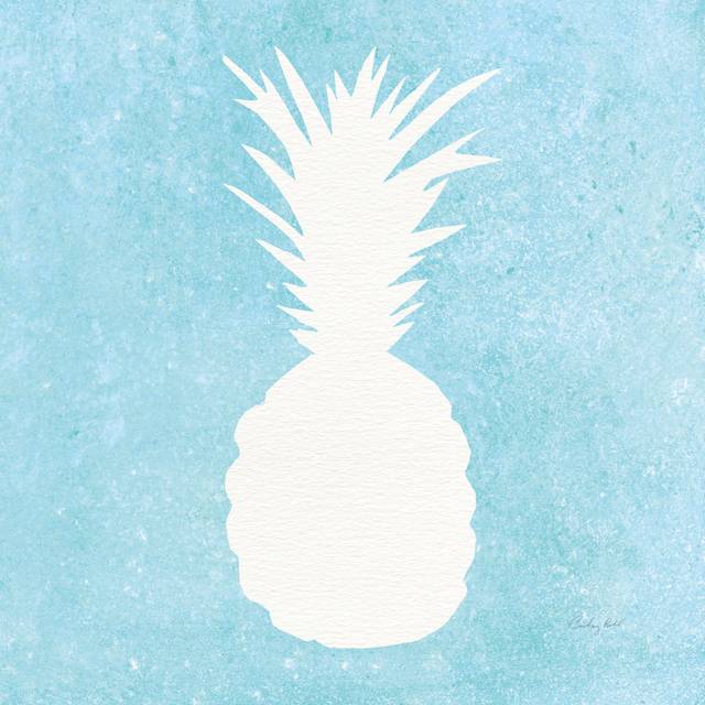 Tropical Fun Pineapple Silhouette I by - Painting on (30cm H x 30cm W x 3.8cm D)