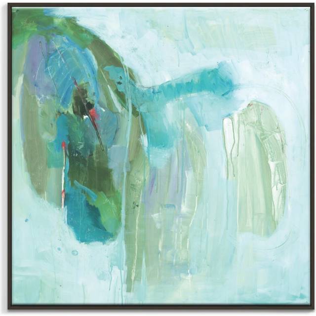 'Under the Sea' Framed Painting on Canvas - Blue (76cm H x 76cm W)