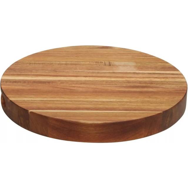Acacia Wood Round Chopping and Serving Board, Durable Wooden Cutting Board for Kitchen - Natural - One Size