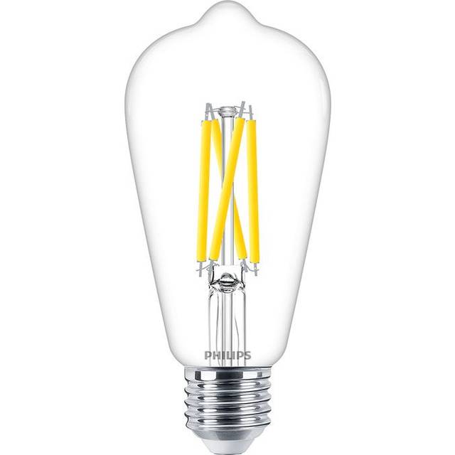 Philips Filament St64 Edison 5,9w=60w E27 Clear Warm Glow 2200k-2700k Dimmable