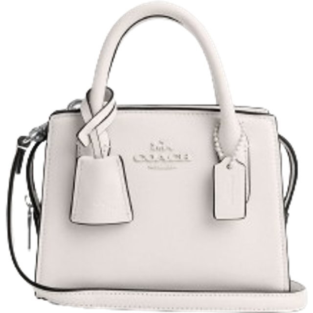 Coach Womens Smooth Leather Andrea Mini Carryall with Tonal Hardware Bag - White - One Size