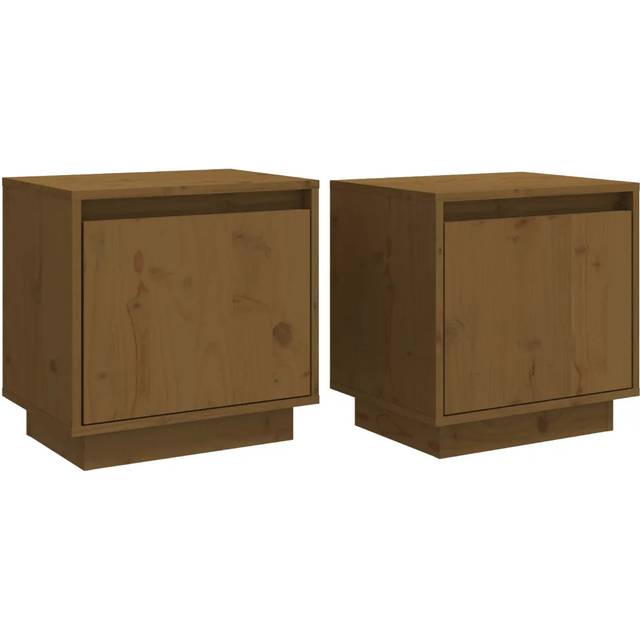 Gilah Solid Wood Nightstand - Oak (40cm H X 40cm W X 30cm D)