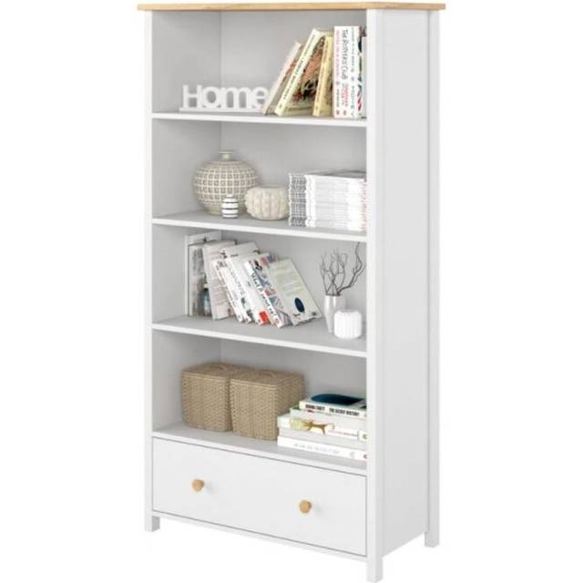 Nederland 161cm Bookcase - White (161cm H X 85cm W X 42cm D)