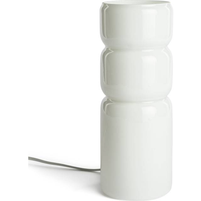 Habitat Parr Glass Column Table Lamp - White