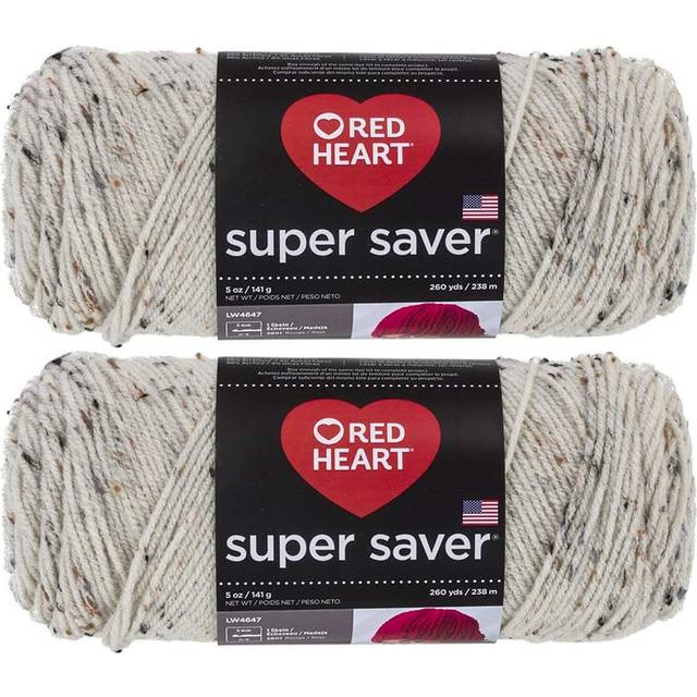 Bulk Buy: Red Heart Super Saver 2-Pack Aran Fleck  5 oz Each Skein
