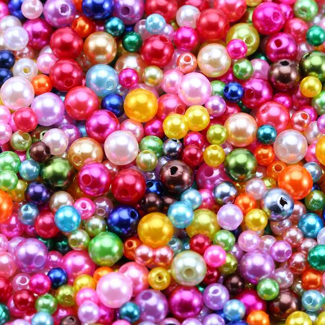 ToBeIT 2270pcs Satin Luste Beads Plastic Pearl Beads Pearls Colored Beads with Holes for Assortment Beading DIY Craft Necklaces Bracelets Jewelry Maki