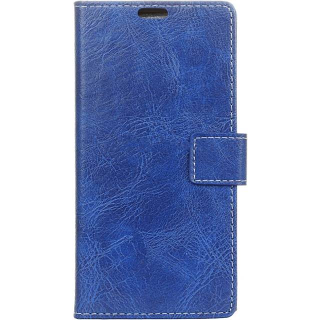 For Huawei P20 Retro Crazy Horse Texture Horizontal Flip Leather Case with Holder & Card Slots & Wallet & Photo Frame(Blue)