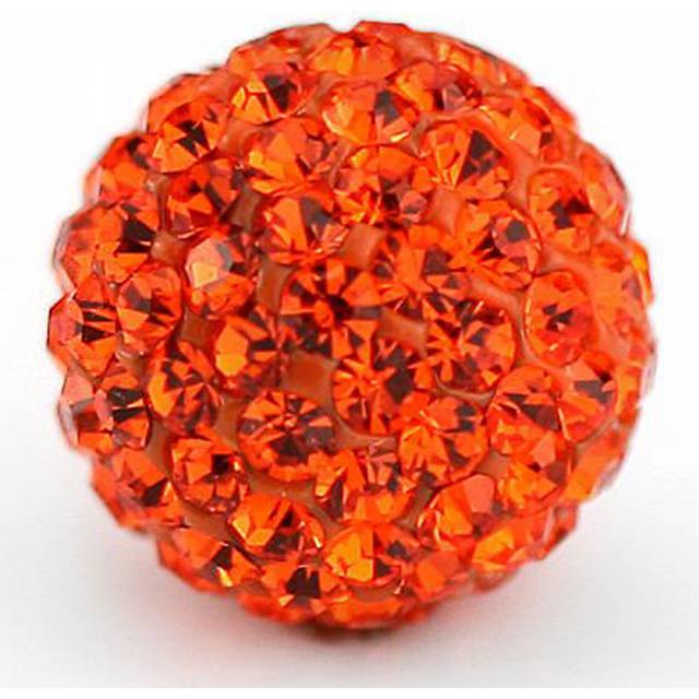 RUBYCA Pave Czech Crystal Disco Ball Clay Beads fit Shamballa Jewelry (20pcs  12mm  Orange)