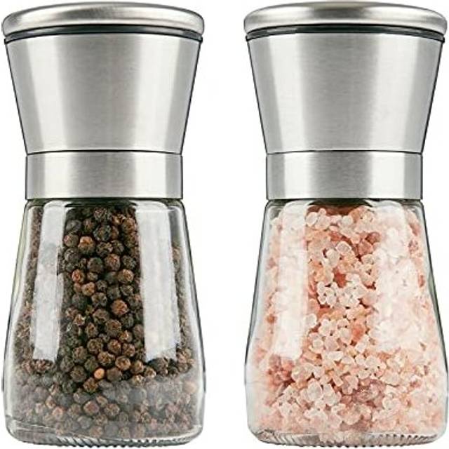 Salt and Pepper Grinder - Set of 2 | Salt and Pepper Mills | Stainless Steel Salt and Pepper Grinder Set | Pepper Grinder | Salt Grinder