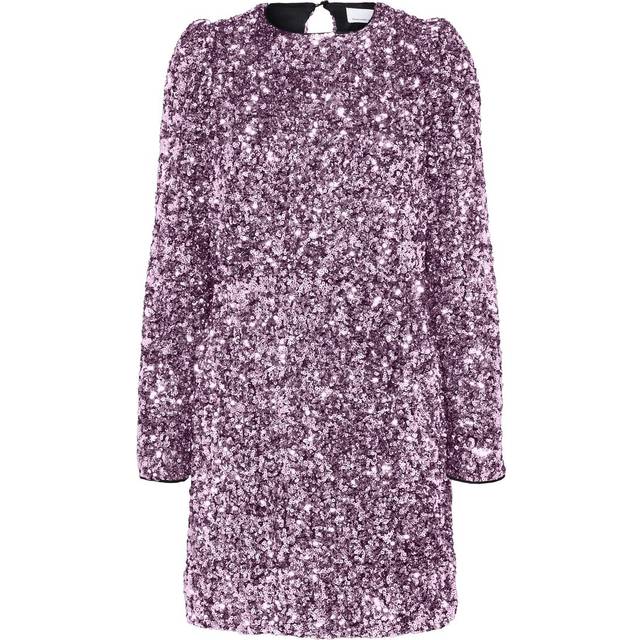 Selected Sequin Mini Dress - Pink Lavender