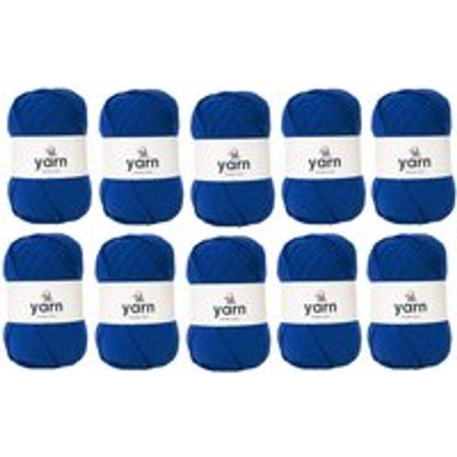 Korbond Royal Blue Double Knit Yarn Bulk Pack Bundle - 10 x 100g, Blue