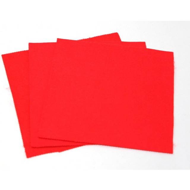 Minerva Core Range Self Adhesive 18inch Felt Fabric Sheets Red