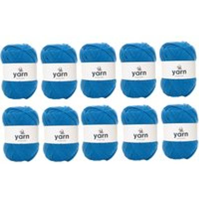 Korbond Blue Double Knit Yarn Bulk Pack Bundle - 10 x 100g, Blue