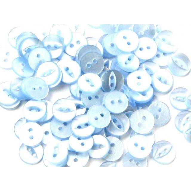 Round Fish Eye Buttons  Light Blue - per pack of 100