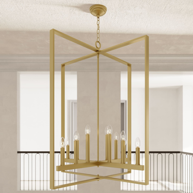 1 - Light Rustic Cube Pendant Ceiling Light