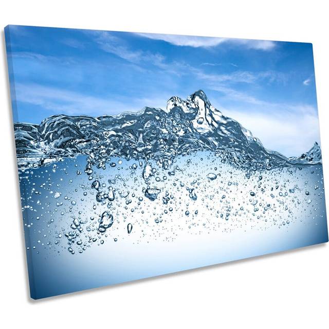 Bathroom Blue Water Art Prints (91.4cm H x 137.2cm W x 4cm D)