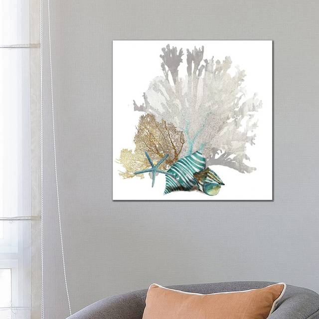 &#39;Coral Iv&#39; by Pink Pank Punk 1 piece Wrapped Canvas Painting Print (60.96cm H x 60.96cm W x 0.635cm D)
