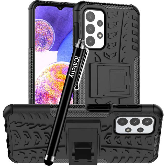 (Black) Samsung Galaxy A23 5G Case, Dual Layer Shockproof Cover
