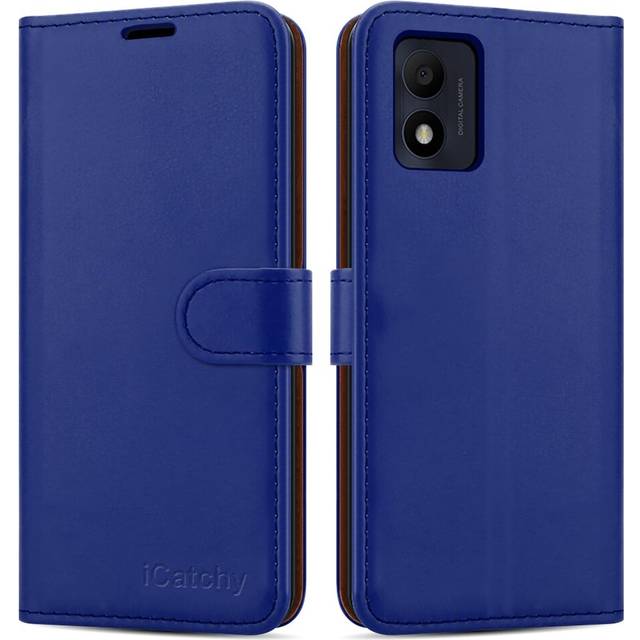 (Blue) For Alcatel 1B 2022 Phone Wallet Book Leather Case