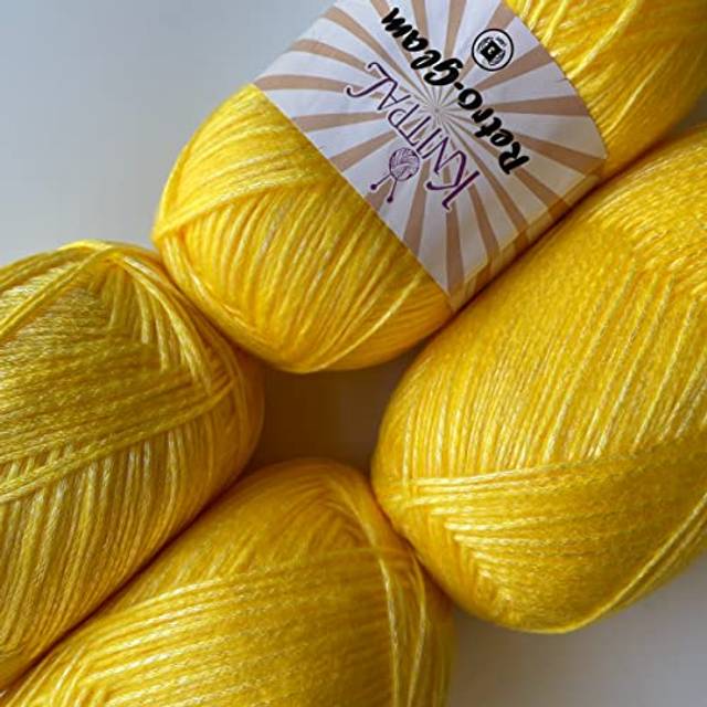 Retro-Glam Metallic Sparkle Yarn, Sheen, Soft, 4 1172m/400g, #3 Gold)