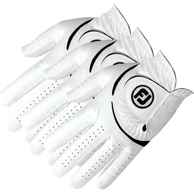 FootJoy WeatherSof Golf Glove (3 Pack) - White/Black White / Right Handed Golfer / L