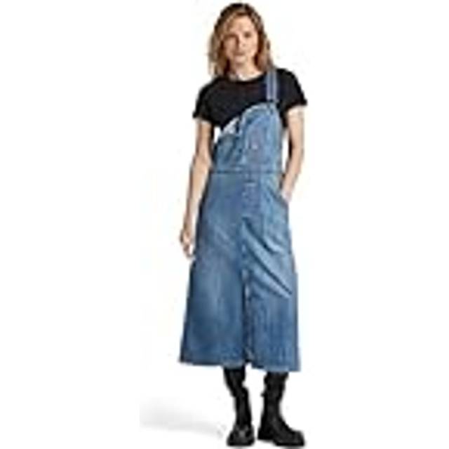 G-Star for woman. D24351-D536-G326 Blue midi dungarees (XS), Casual, Cotton, Denim