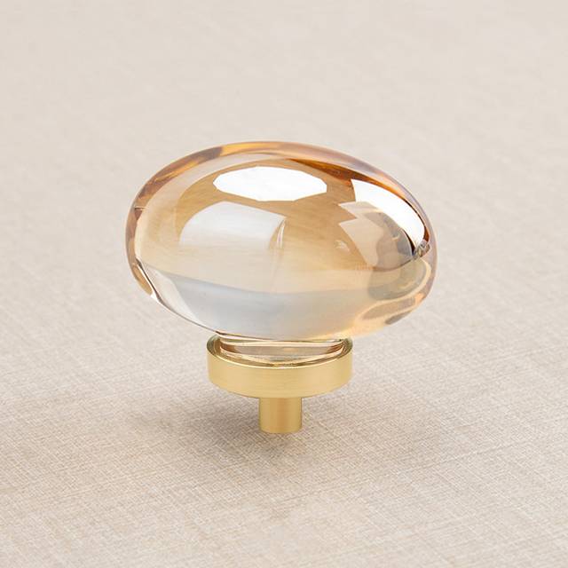 CLCTK 8 Pack Champagne Crystal Cabinet Knobs  Gold Cabinet Knobs Glass Knobs for Dresser Drawers Brass Furniture Hardware Pulls