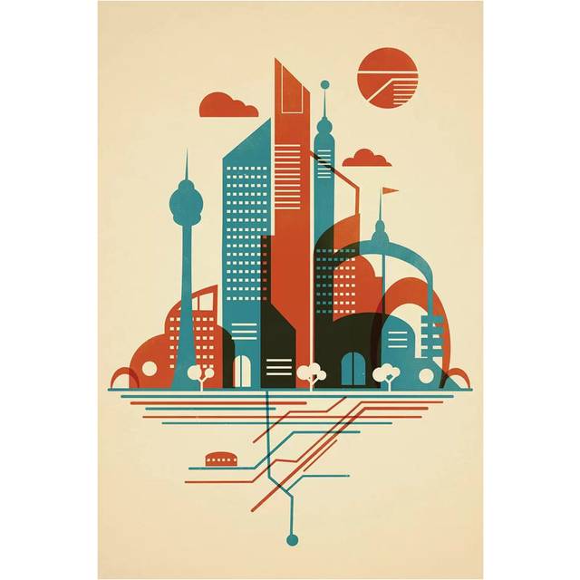 Subway Sky by Jay Fleck - Wrapped Canvas Graphic Art (152.5 cm H x 101.5 cm W)
