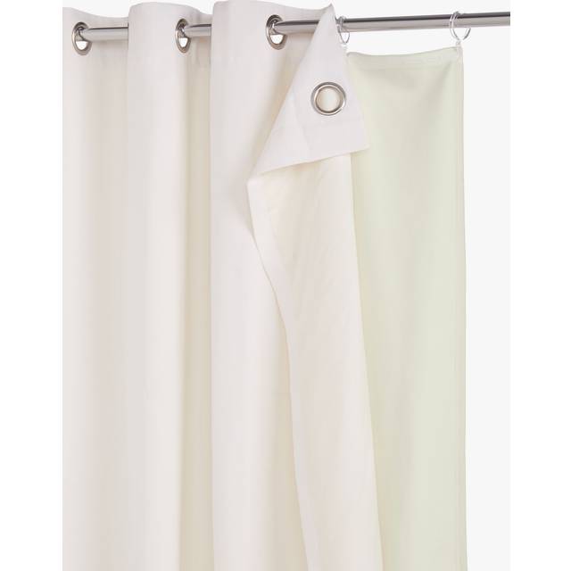 John Lewis Thermal Pencil Pleat & Eyelet Curtain Lining, Natural