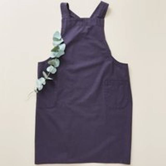 Cotton Cross Over Apron - Navy