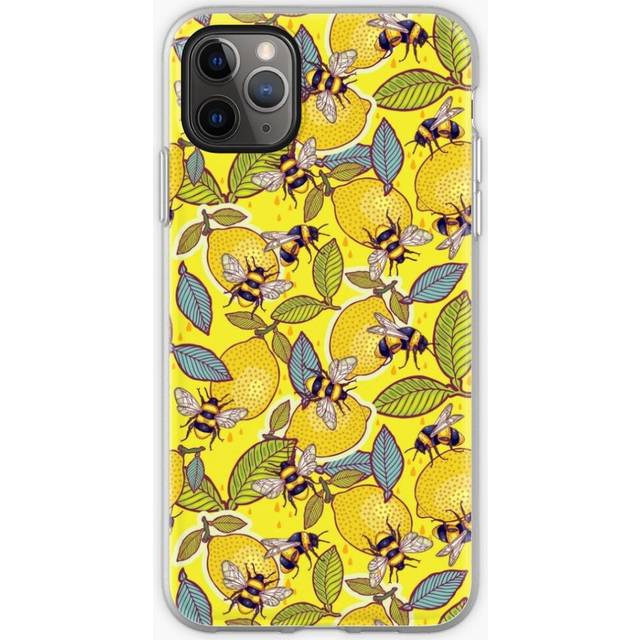 Phone Case Yellow lemon and bee garden. for iPhone Samsung 14 13 12 11 Plus Pro Max Galaxy S23 S22 Ultra Note 20 10